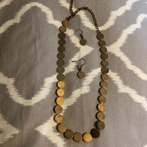 Copper colored costume jewelry set